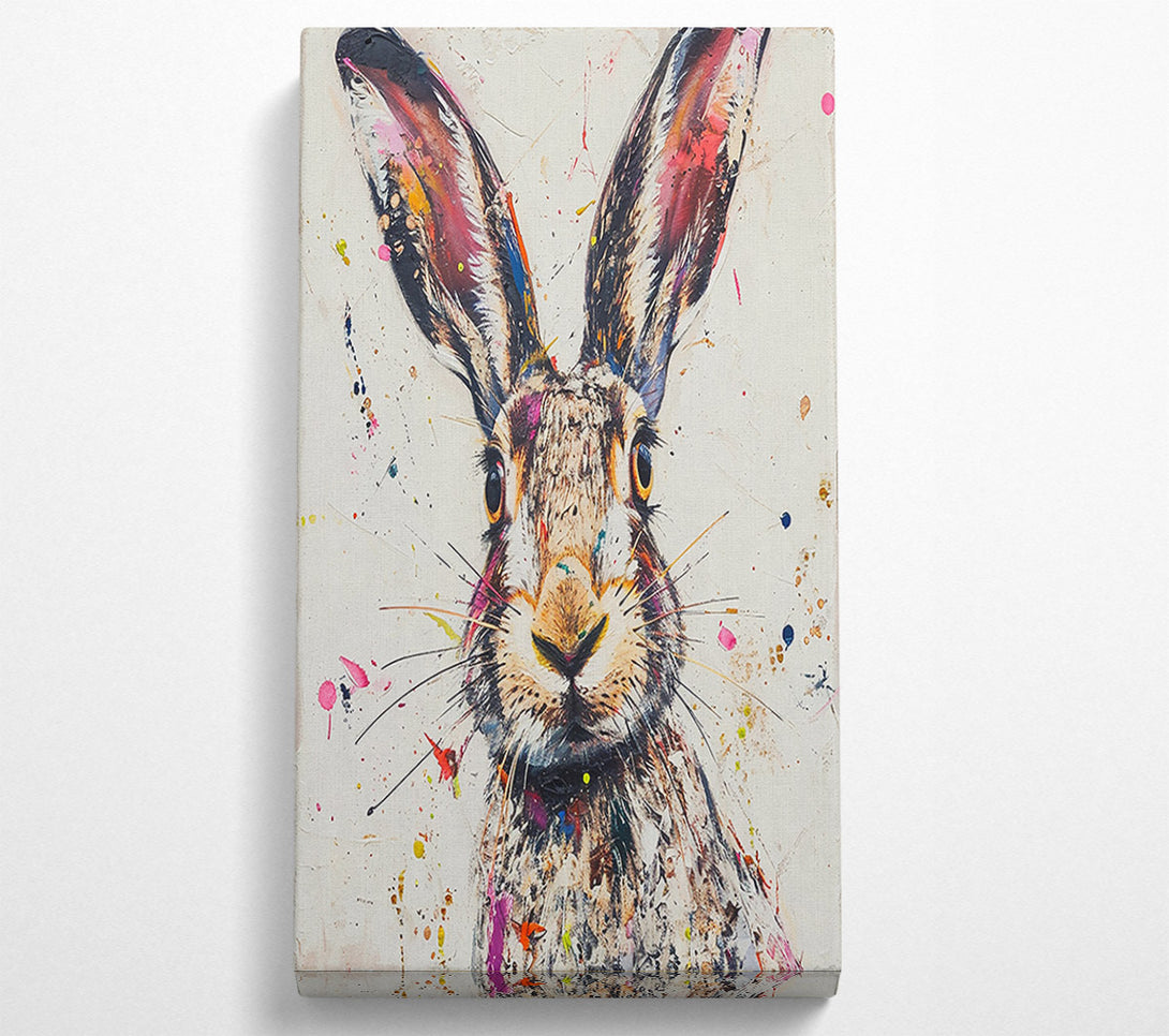  A Canvas Print of Pink Splashed Hare Canvas Art