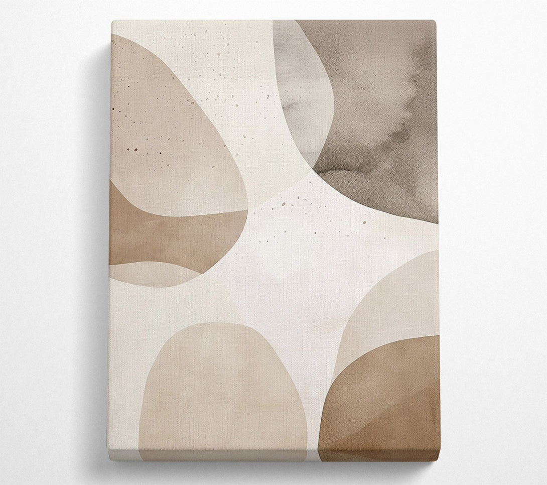  A Canvas Print of Beige Abstract Shapes Canvas Print