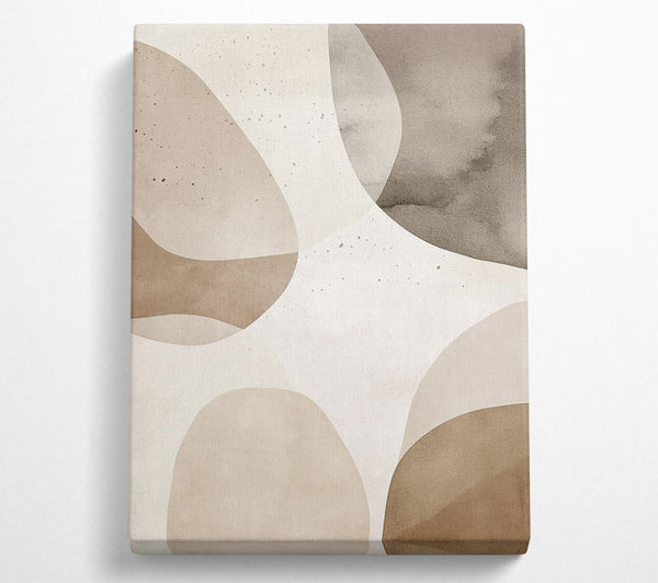  A Canvas Print of Beige Abstract Shapes Canvas Print