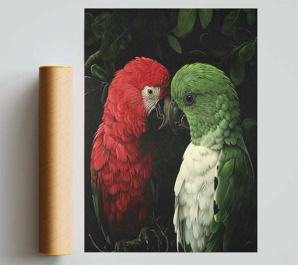 Crimson Parrot Encounter Poster