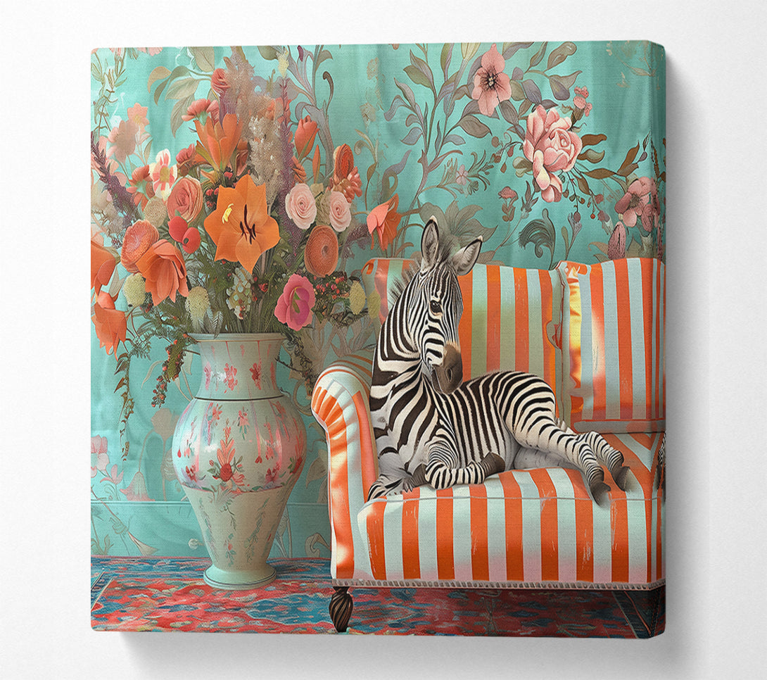  A Canvas Print of Orange Stripes And Stripes Canvas Art