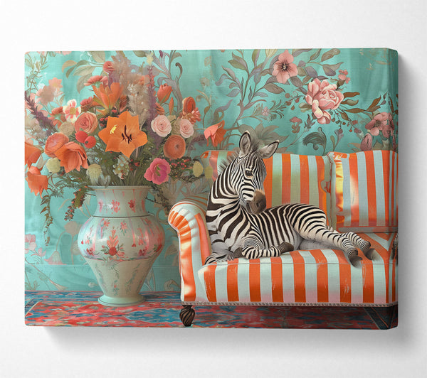  A Canvas Print of Orange Stripes And Stripes Canvas Art