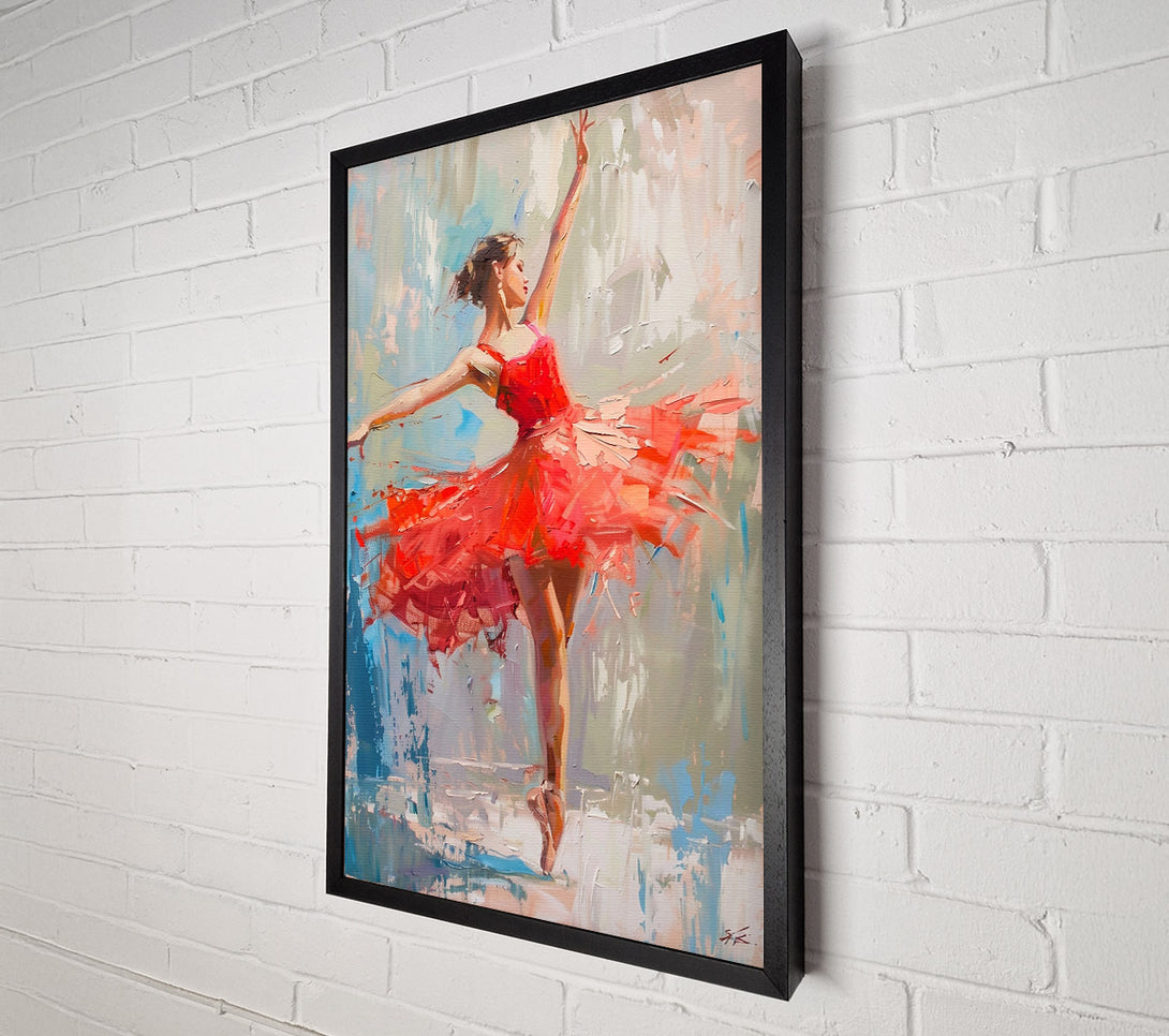  A Canvas Print of Crimson Ballet Grace Canvas Wall Art