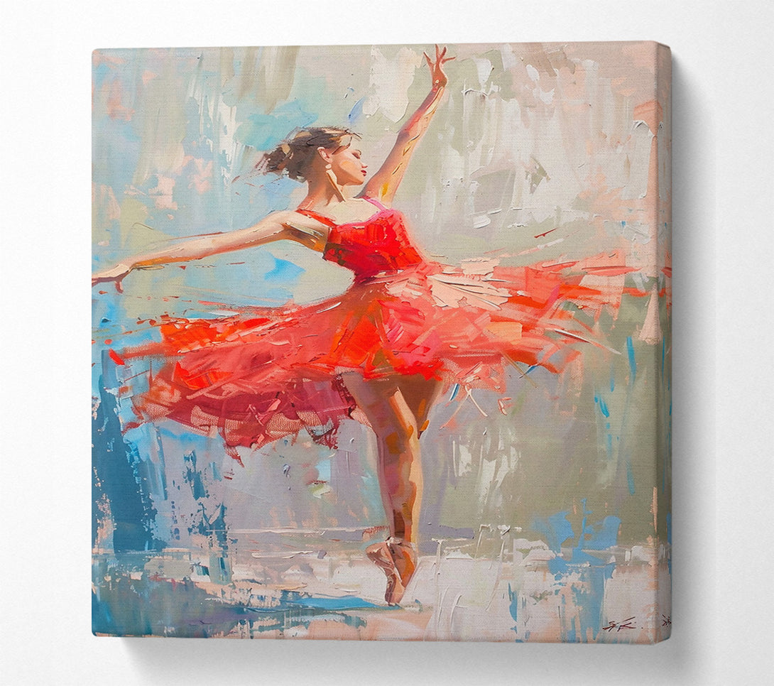  A Canvas Print of Crimson Ballet Grace Canvas Wall Art