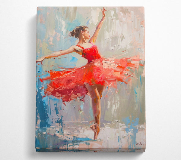  A Canvas Print of Crimson Ballet Grace Canvas Wall Art