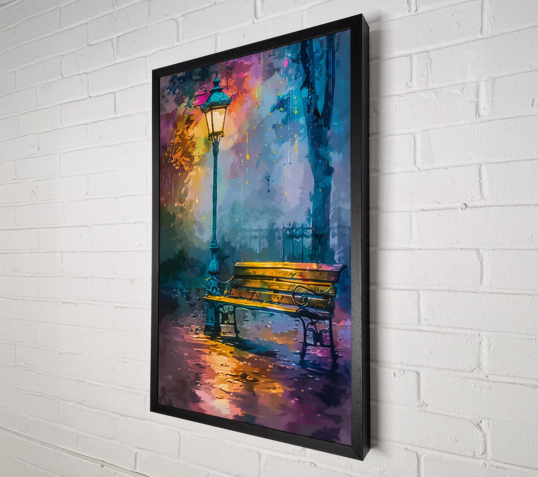  A Canvas Print of Golden Light Rain Canvas Wall Art