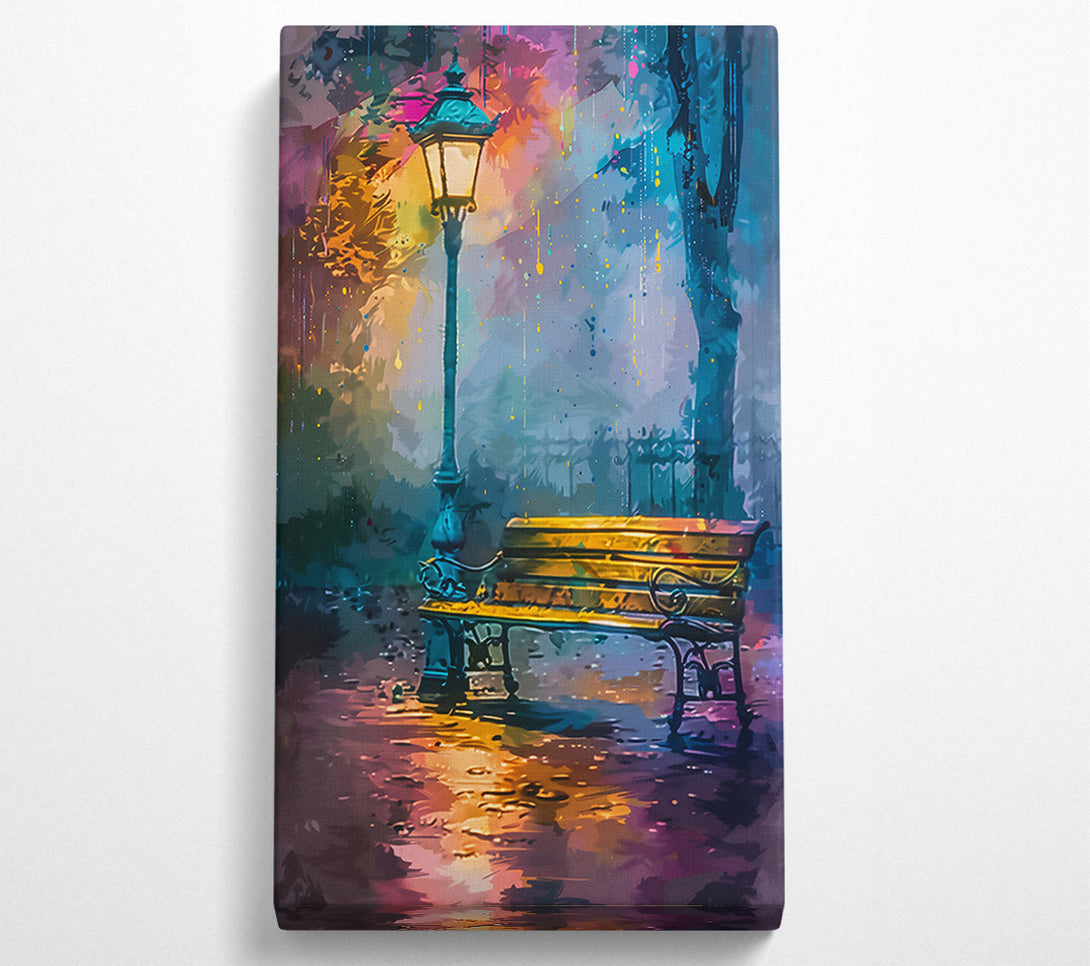  A Canvas Print of Golden Light Rain Canvas Wall Art