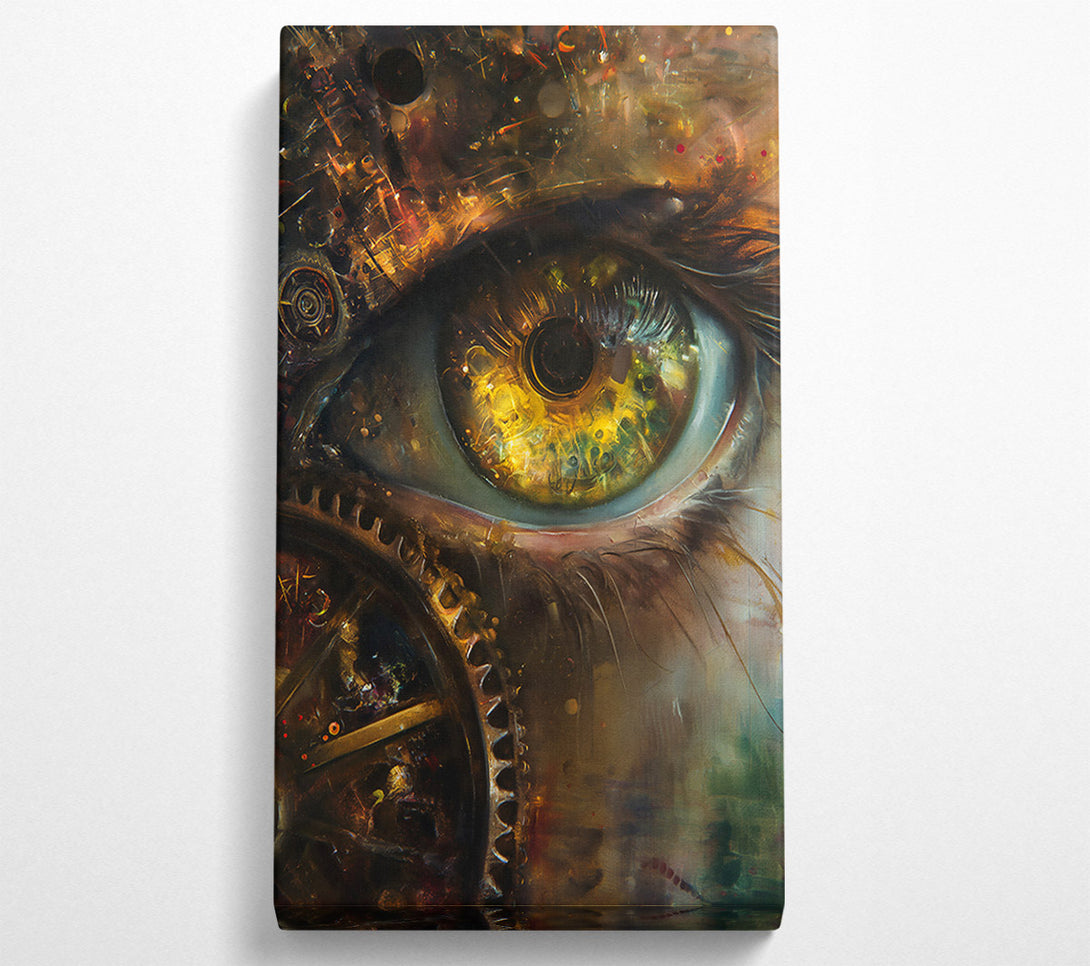  A Canvas Print of Golden Cog Eye Canvas Print