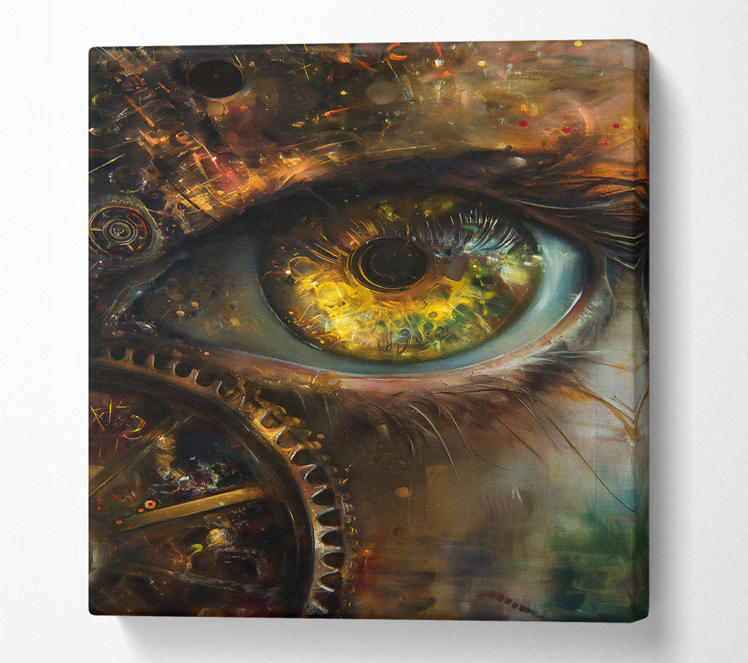  A Canvas Print of Golden Cog Eye Canvas Print