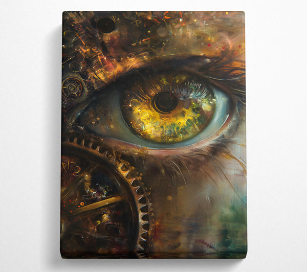  A Canvas Print of Golden Cog Eye Canvas Print