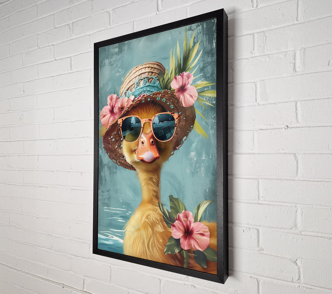  A Canvas Print of Blue Duck In Bloom Canvas Print