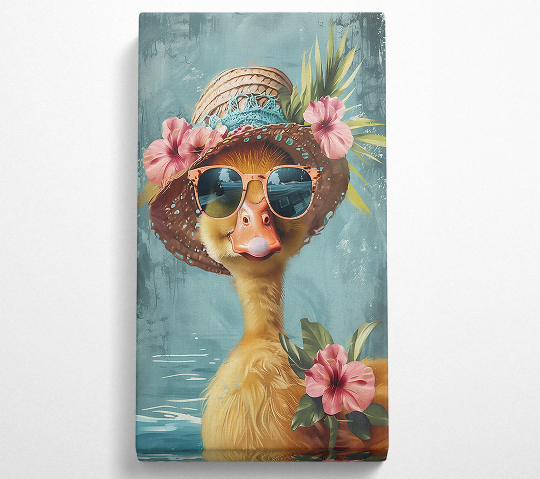  A Canvas Print of Blue Duck In Bloom Canvas Print