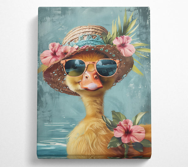  A Canvas Print of Blue Duck In Bloom Canvas Print