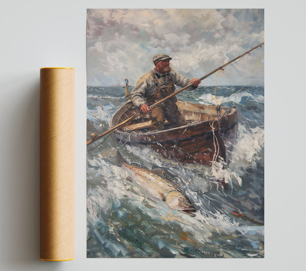 Blue Water Catch Giclee Print