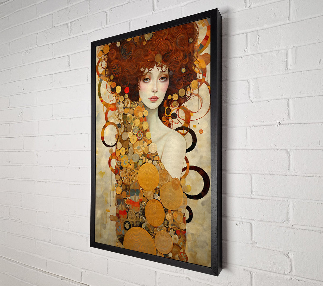  A Canvas Print of Klimt Swirls Canvas Print