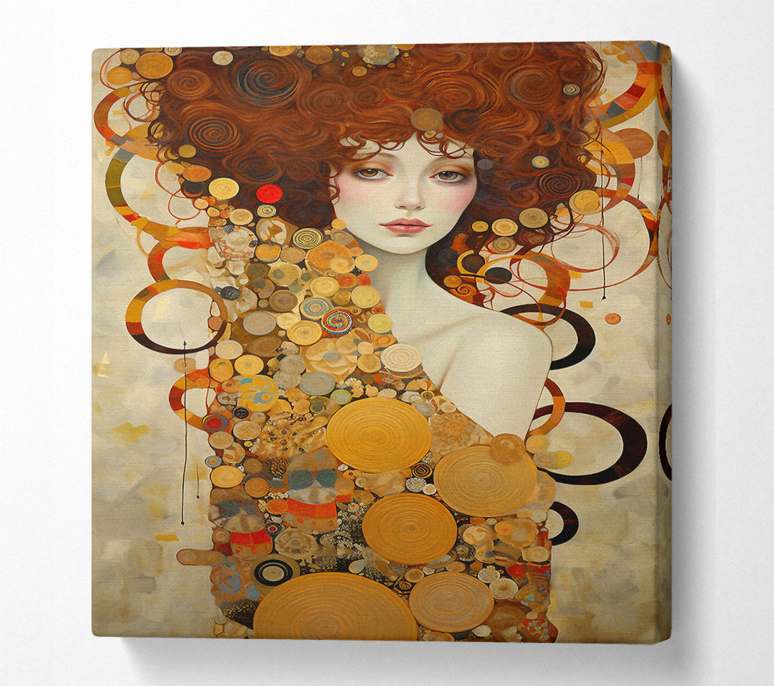  A Canvas Print of Klimt Swirls Canvas Print