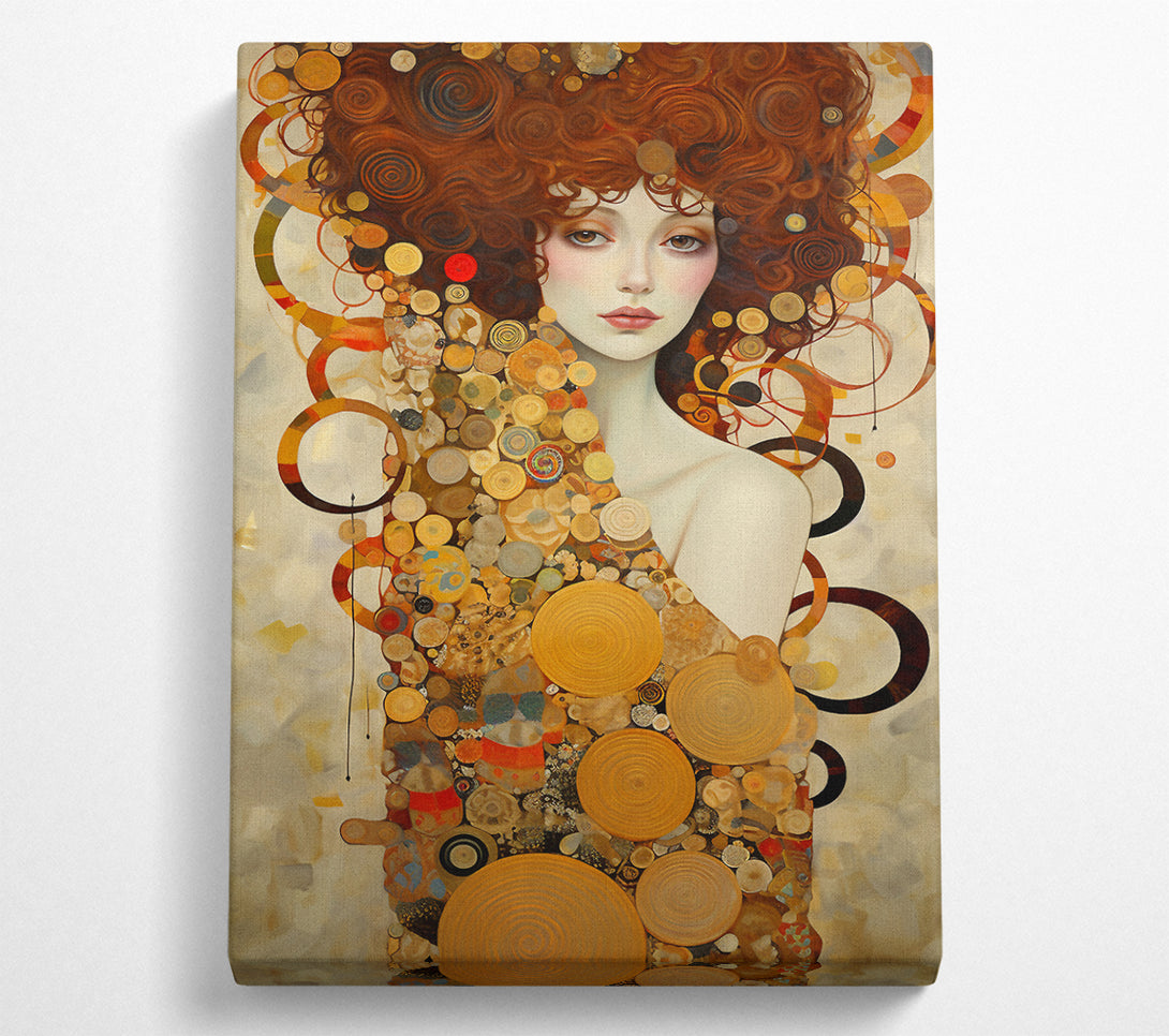  A Canvas Print of Klimt Swirls Canvas Print