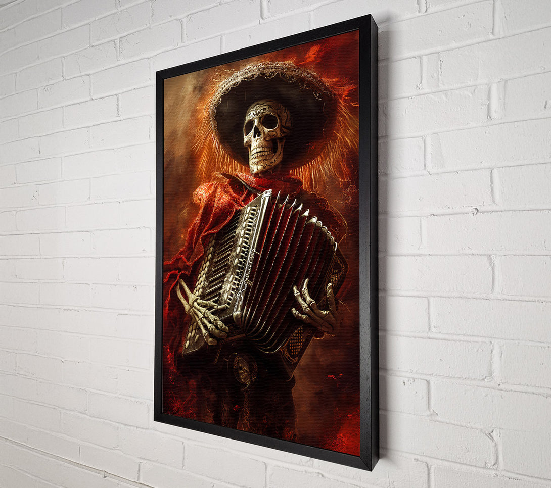  A Canvas Print of Crimson Accordion Death Canvas Art