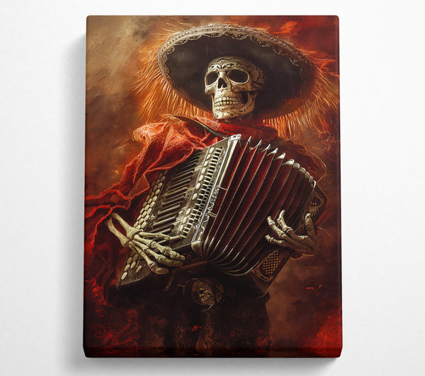  A Canvas Print of Crimson Accordion Death Canvas Art