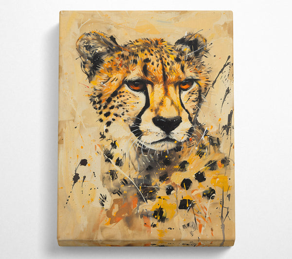  A Canvas Print of Golden Cheetah Gaze Canvas Print