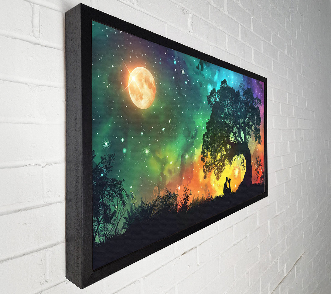  A Canvas Print of Golden Night Embrace Canvas Art