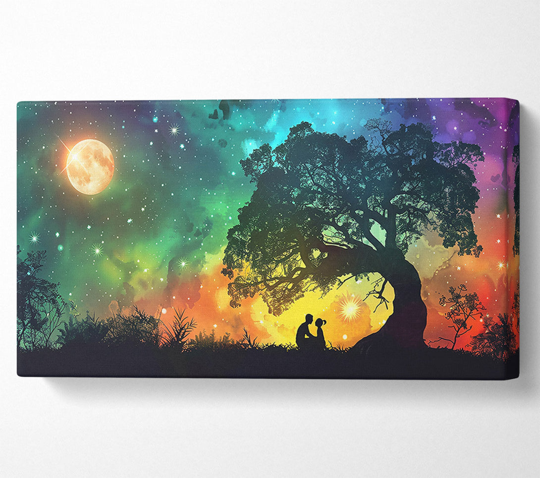  A Canvas Print of Golden Night Embrace Canvas Art