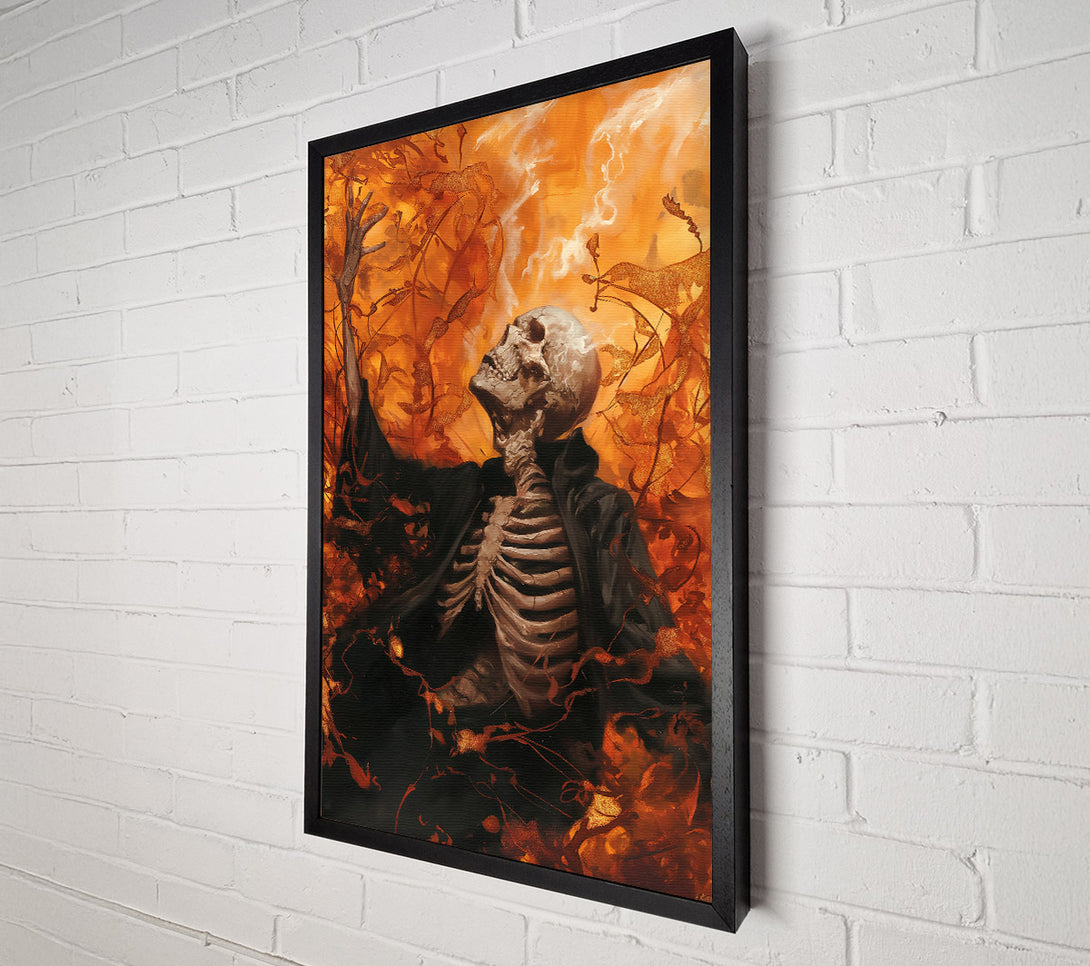  A Canvas Print of Orange Embers Rise Canvas Print