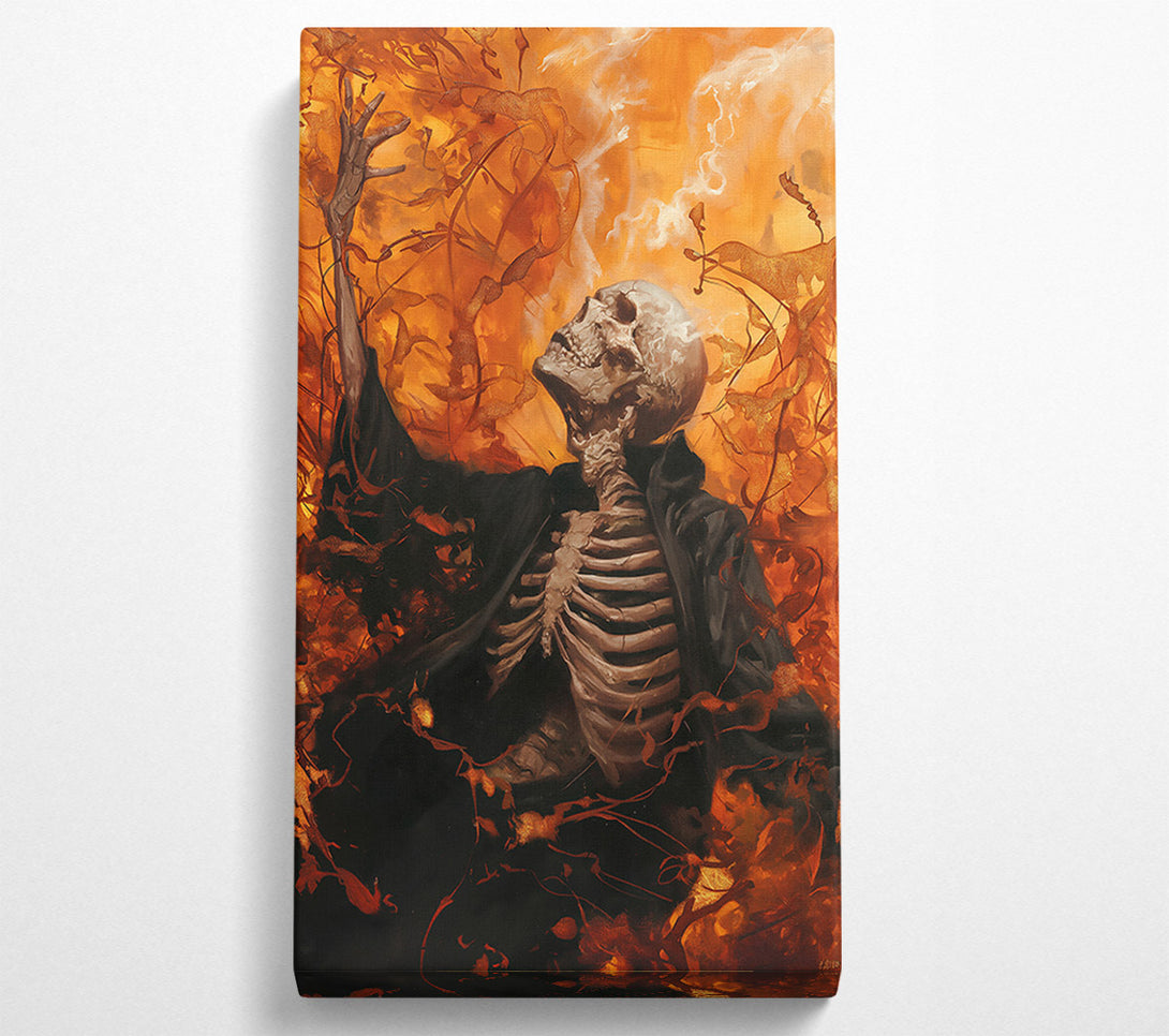  A Canvas Print of Orange Embers Rise Canvas Print