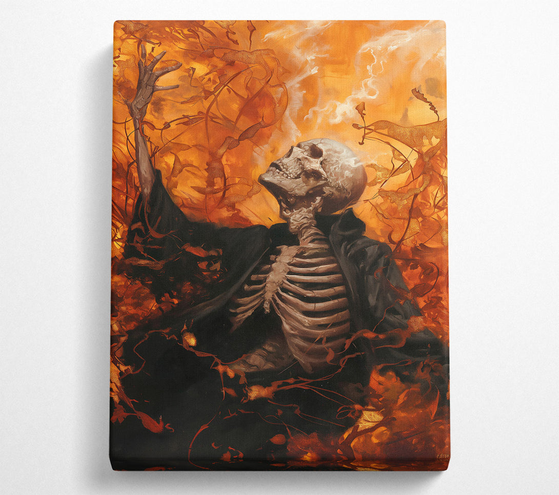 A Canvas Print of Orange Embers Rise Canvas Print