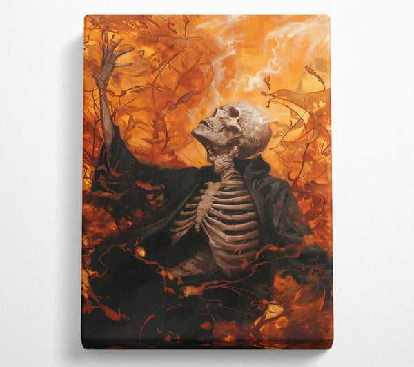  A Canvas Print of Orange Embers Rise Canvas Print