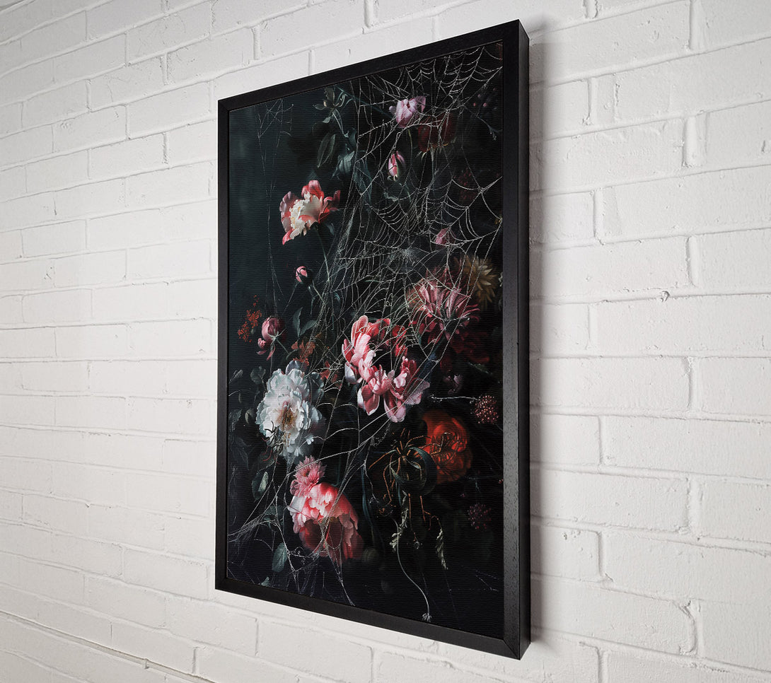  A Canvas Print of Crimson Web Of Bloom Canvas Art