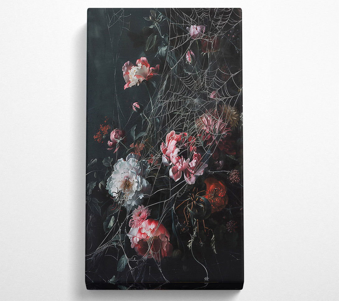  A Canvas Print of Crimson Web Of Bloom Canvas Art