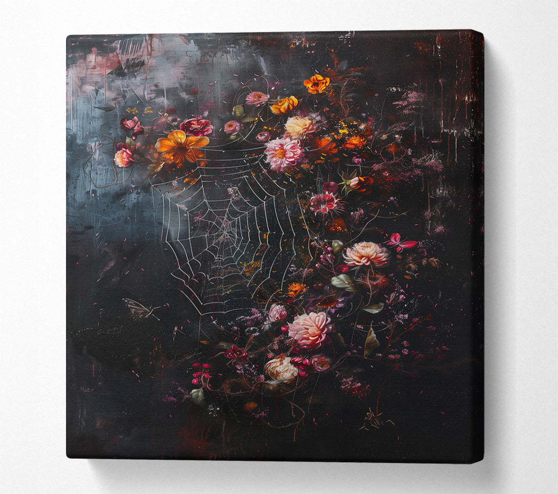  A Canvas Print of Pink And White Web Canvas Art