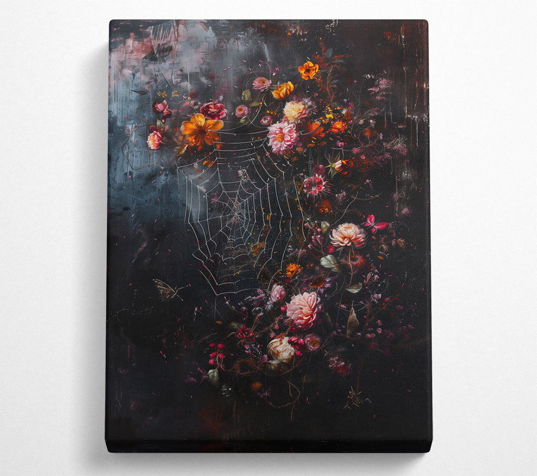  A Canvas Print of Pink And White Web Canvas Art