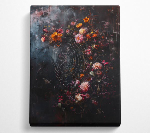  A Canvas Print of Pink And White Web Canvas Art