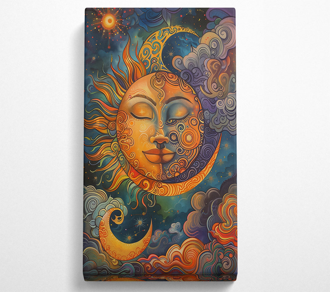  A Canvas Print of Golden Celestial Embrace Canvas Print
