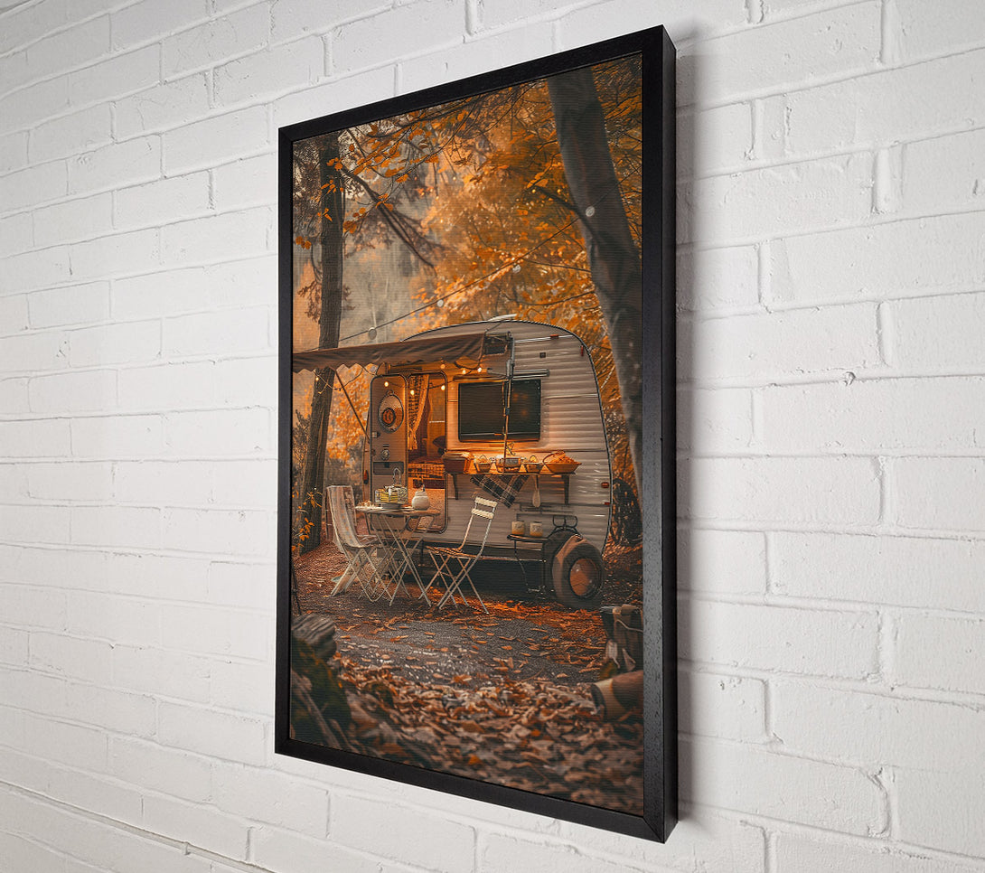  A Canvas Print of Golden Camper Retreat Canvas Wall Art