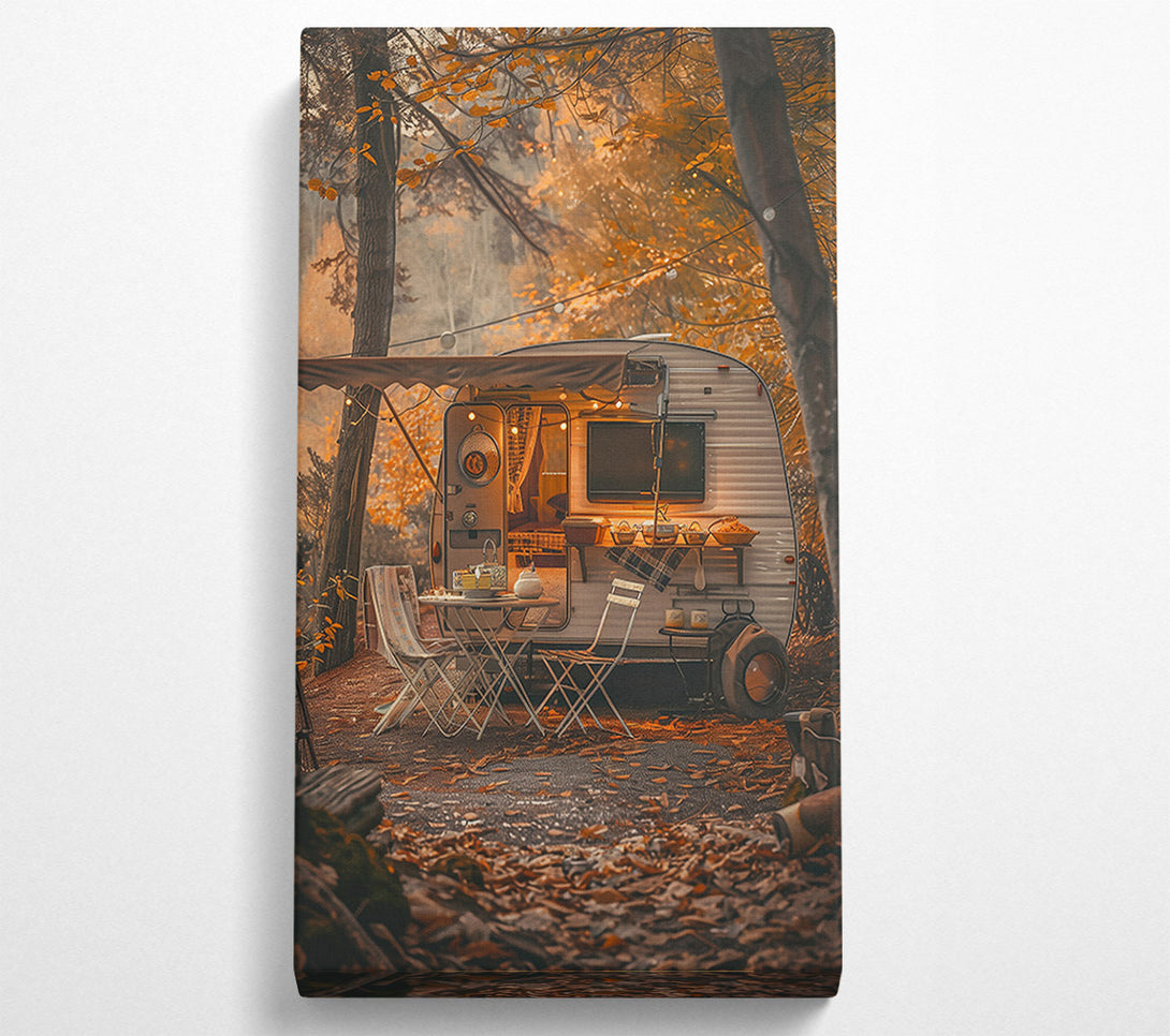  A Canvas Print of Golden Camper Retreat Canvas Wall Art
