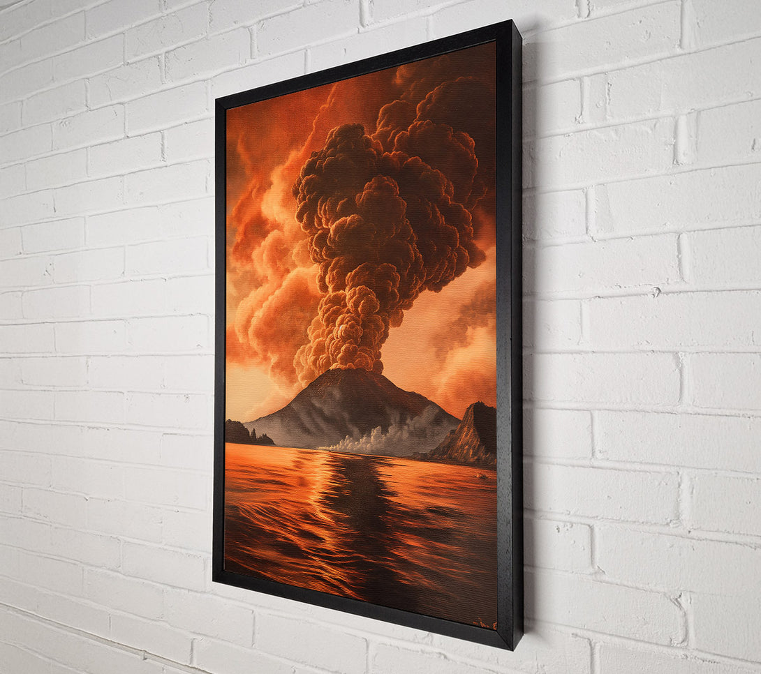  A Canvas Print of Orange Eruption Reflection Canvas Print