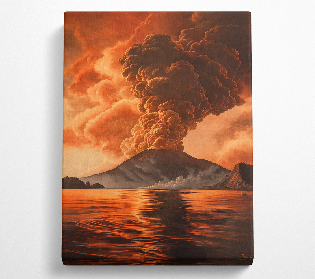  A Canvas Print of Orange Eruption Reflection Canvas Print