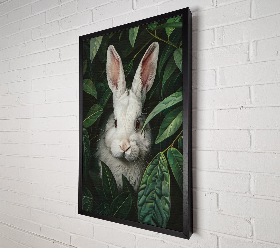  A Canvas Print of Emerald White Hare Canvas Wall Art