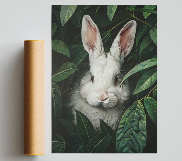 Emerald White Hare Giclee Print