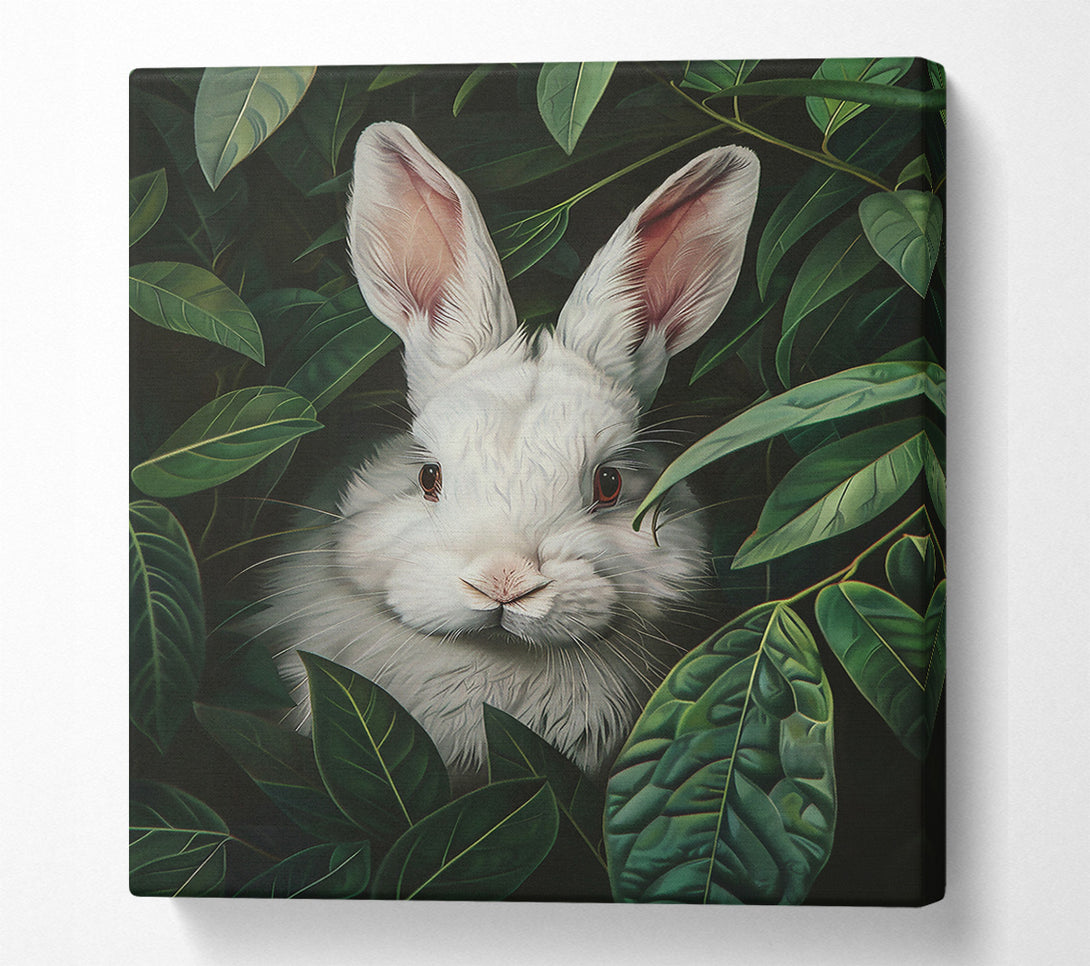  A Canvas Print of Emerald White Hare Canvas Wall Art