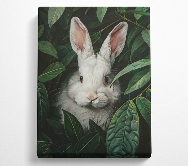  A Canvas Print of Emerald White Hare Canvas Wall Art