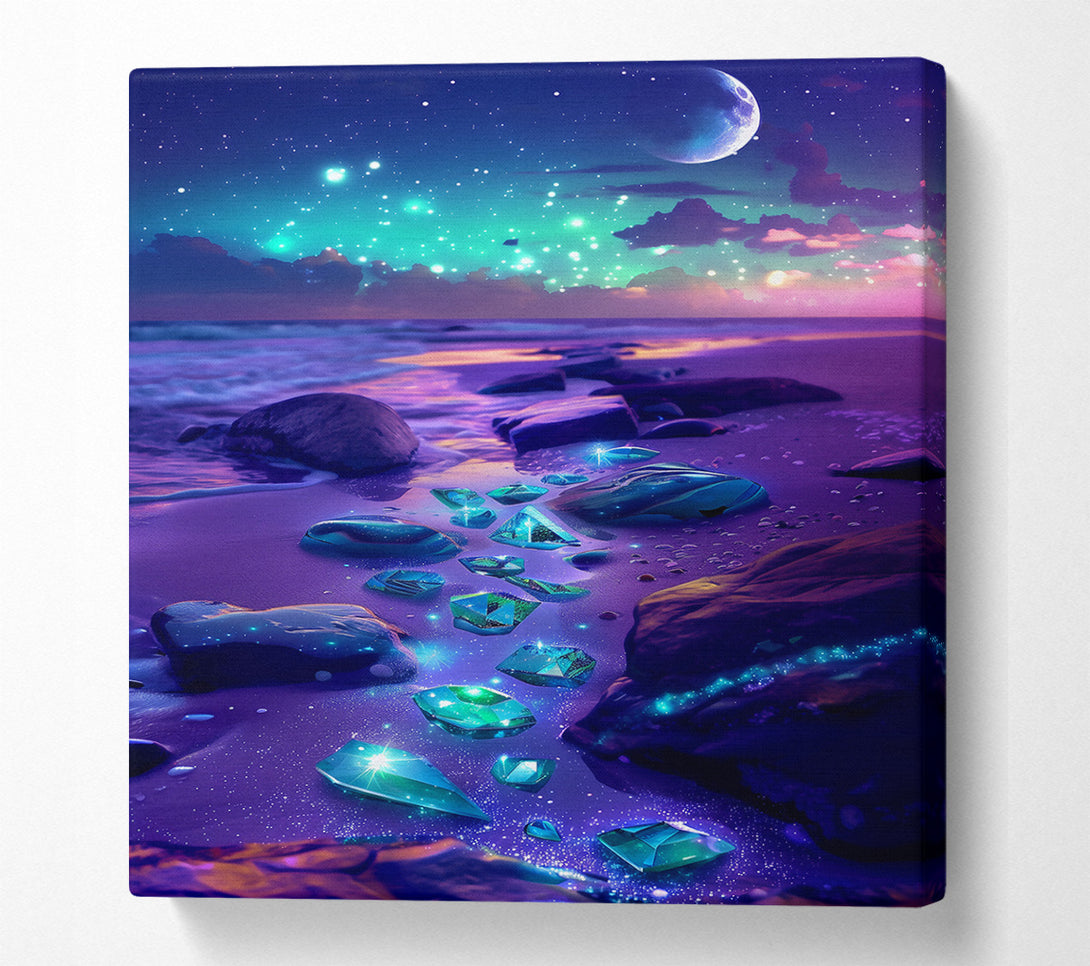  A Canvas Print of Celestial Teal Dreamscape Canvas Print