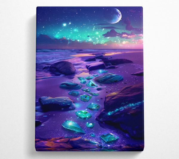  A Canvas Print of Celestial Teal Dreamscape Canvas Print