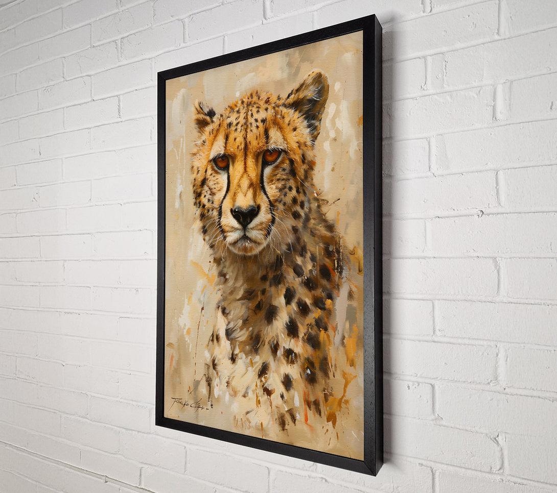 A Canvas Print of Golden Cheetah Gaze Canvas Print