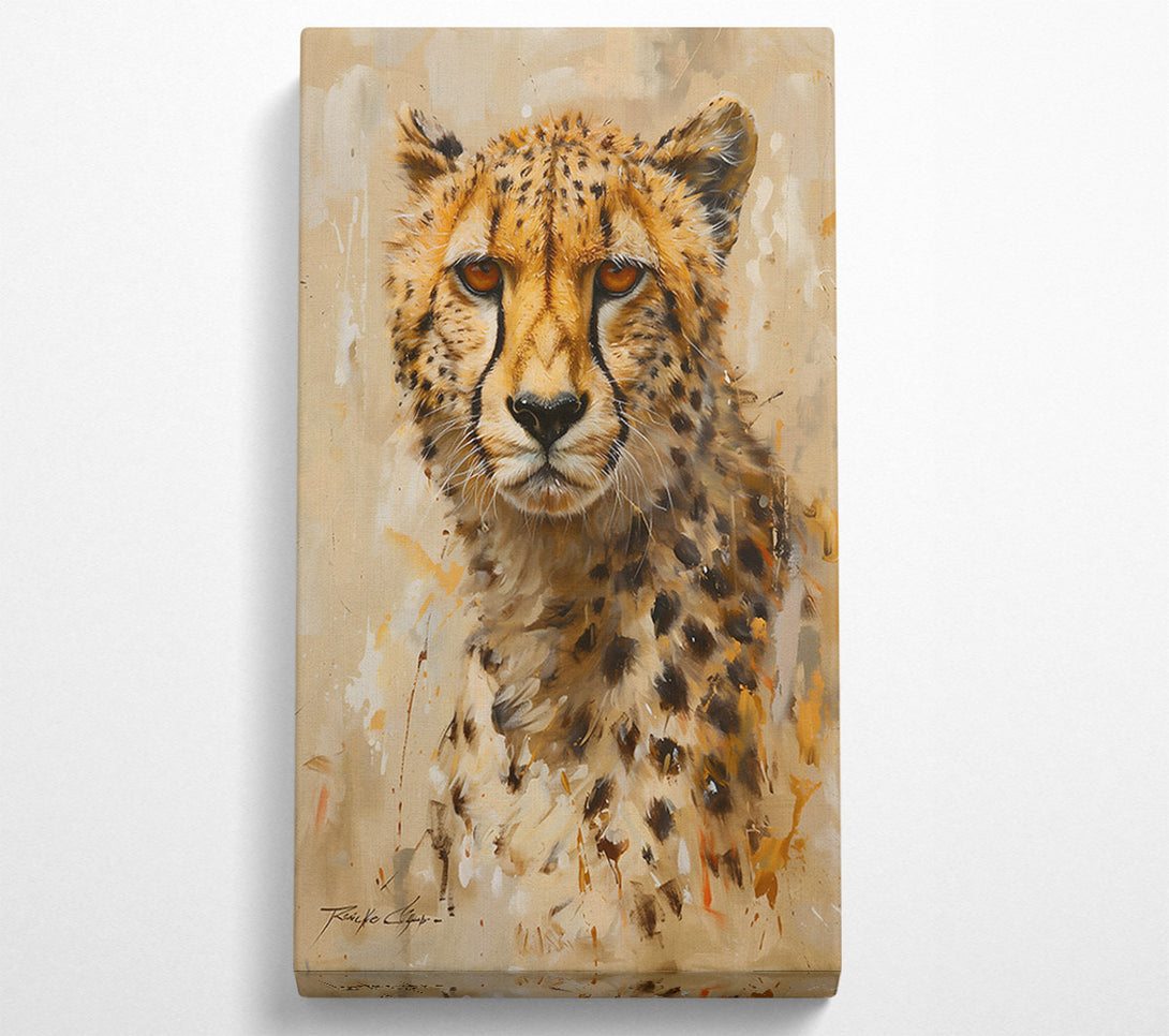  A Canvas Print of Golden Cheetah Gaze Canvas Print
