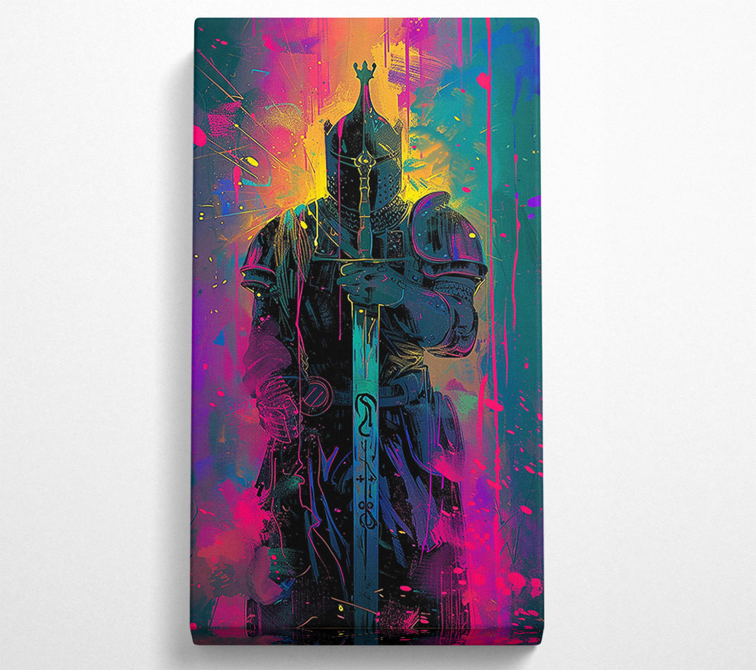  A Canvas Print of Knight Paint Splash Canvas Wall Art