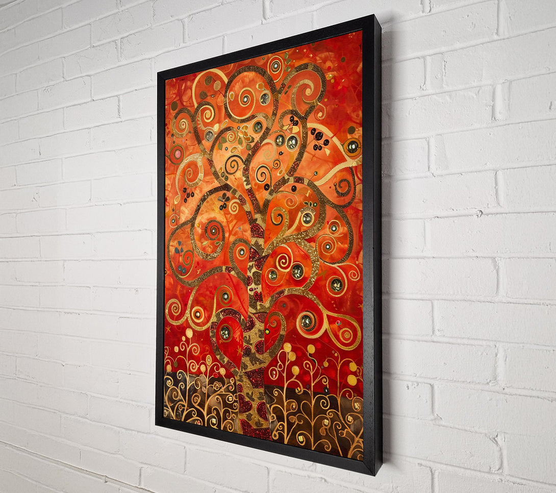  A Canvas Print of Crimson Tree Of Life Canvas Print